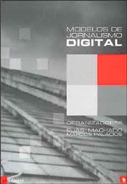 capa do livro modelos de jornalismo digital. É cinza com detalhes vermelhos.