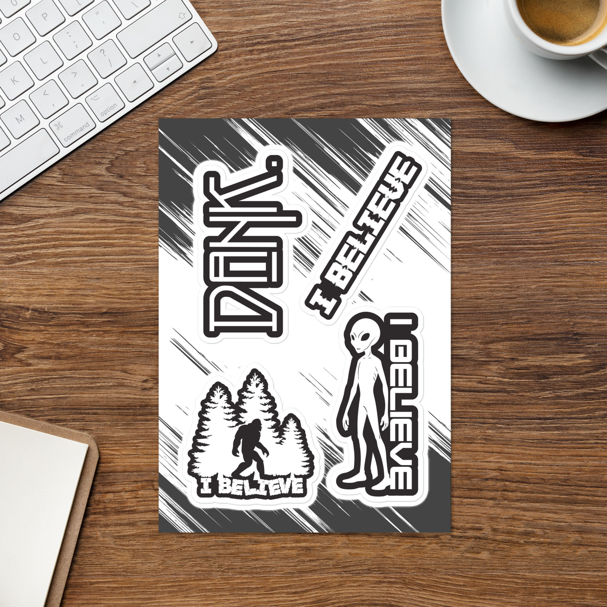 One-Of-Each Sticker sheet (Black)