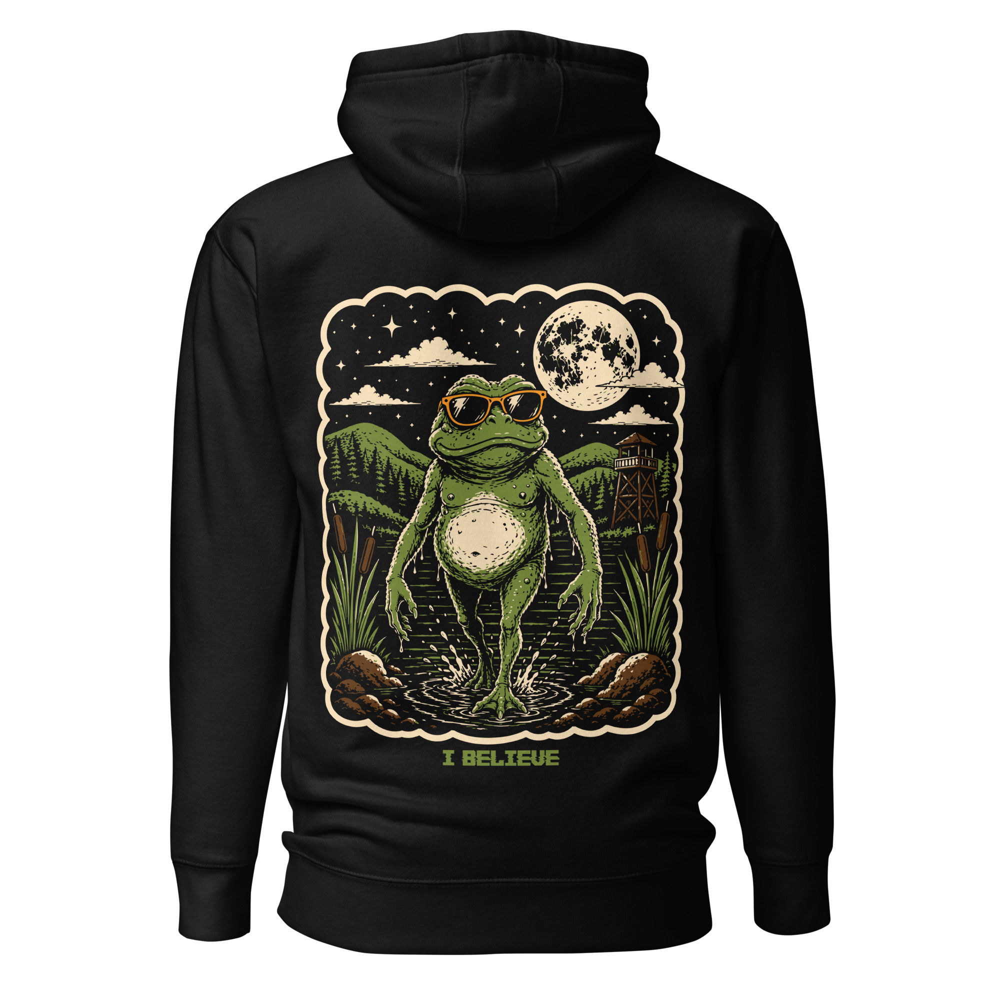 Cool Cryptid Frogman Hoodie