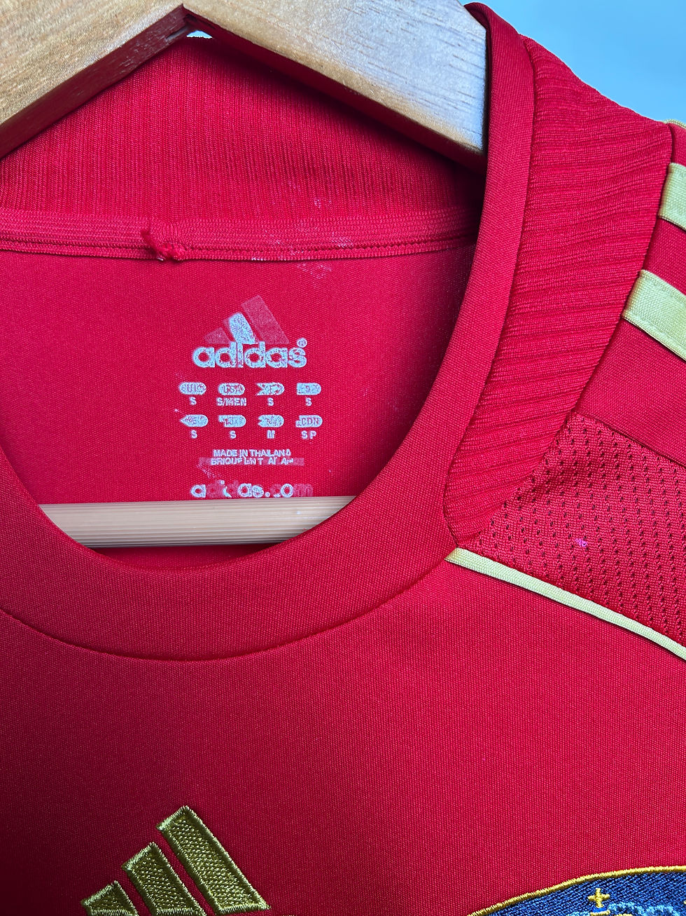 Thumbnail: adidas Spain 2008 Home Jersey - S - USED: Very Good