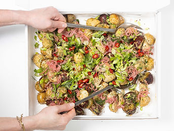 Roasted Potato Salad with Dill & Honey Mustard