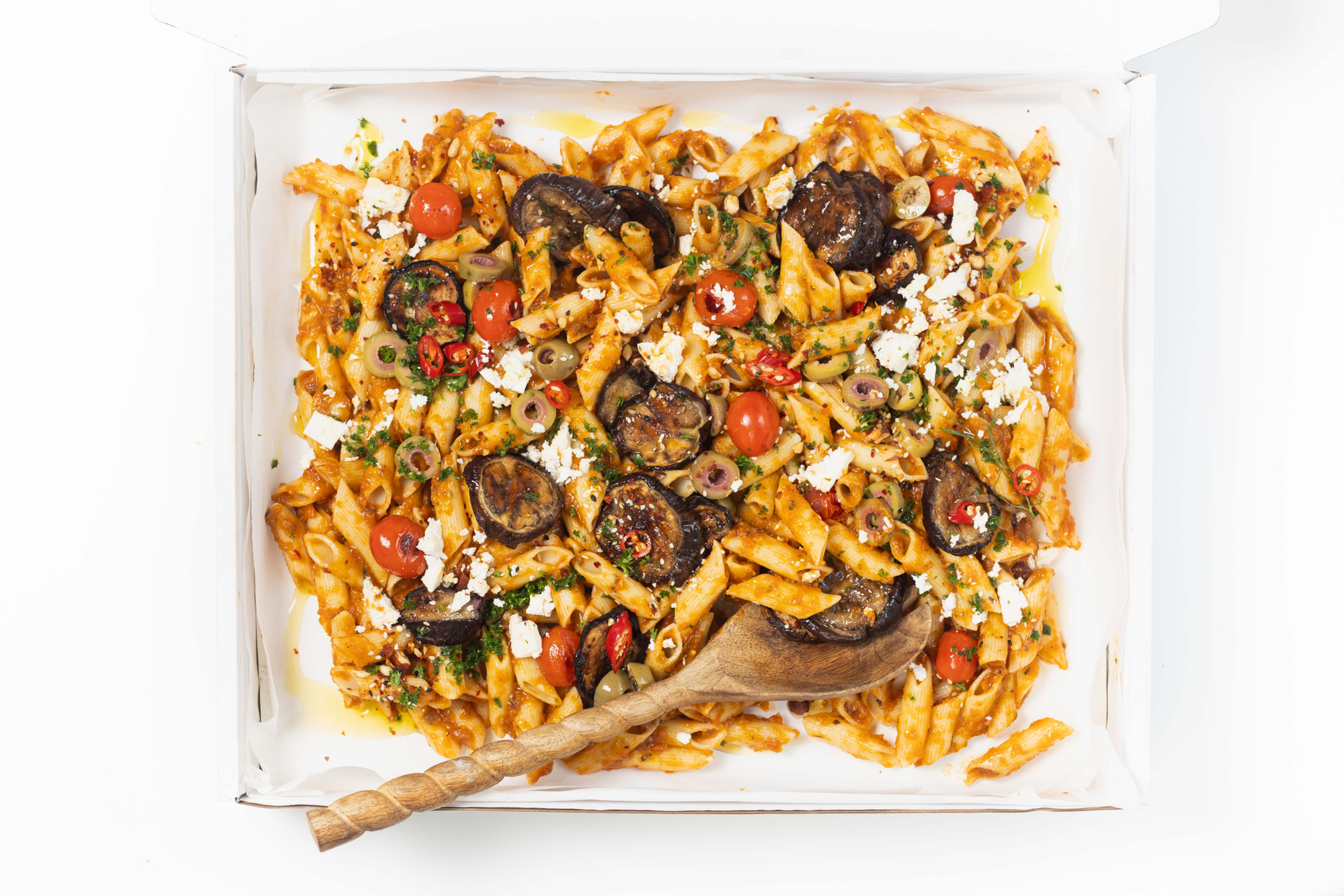 Arrabiata Pasta Salad with Grilled Veg & Parmesan