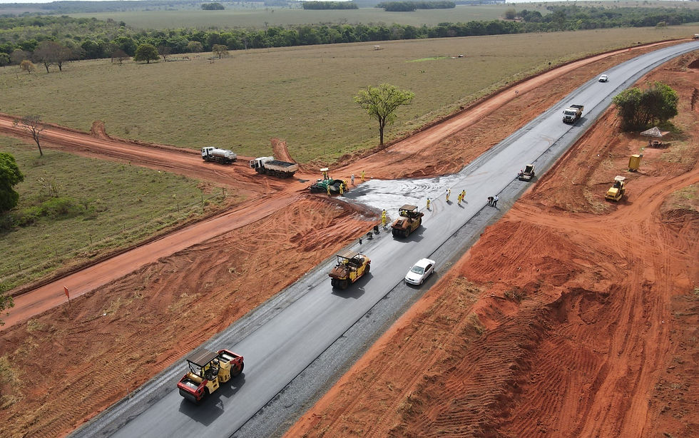 Obras de pavimentação da GO-180, em Jataí, estão avançadas