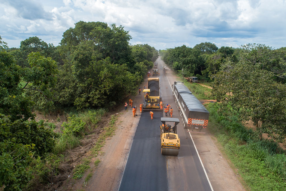 Serviço de recapeamento da BR-153