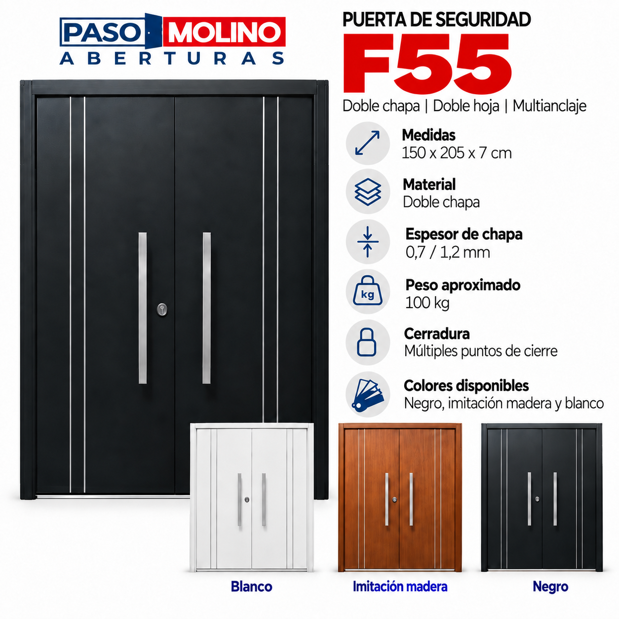 Puerta F55 2 hojas