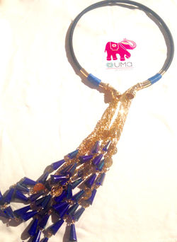 Gargantilla Larga Azul