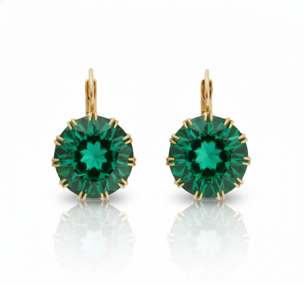 Lumine Emerald Hoops