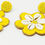 Thumbnail: Maxi Embroidered Flower Rafia Earrings With Sea Shell Details in Lime