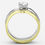 Thumbnail: TK1092 - Two-Tone IP Gold (Ion Plating) Stainless Steel Ring with AAA