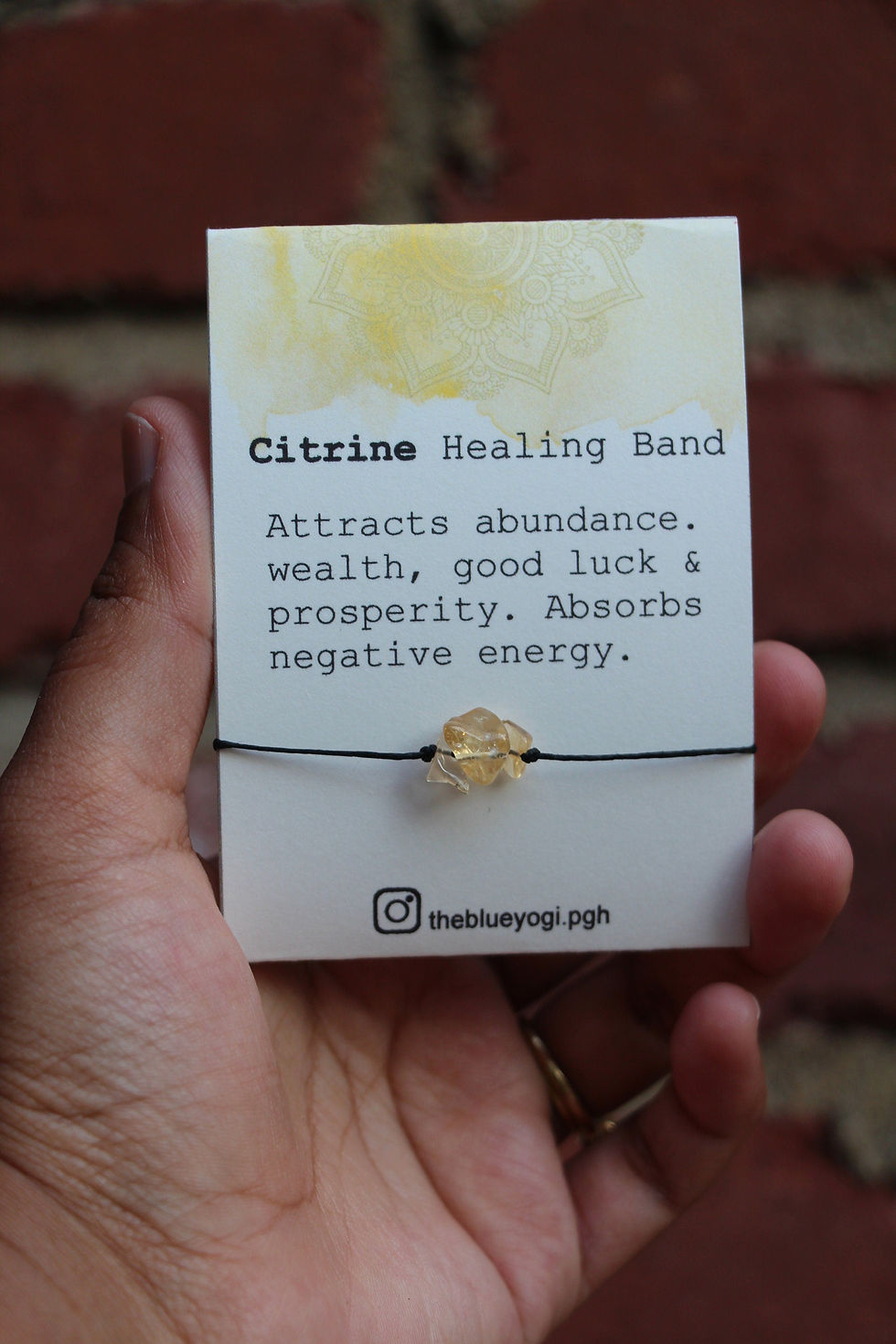 Thumbnail: Citrine Healing Band with an Affirmation