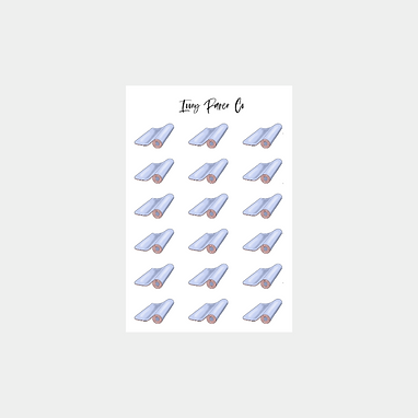 Yoga Mat Icon Sticker Sheet
