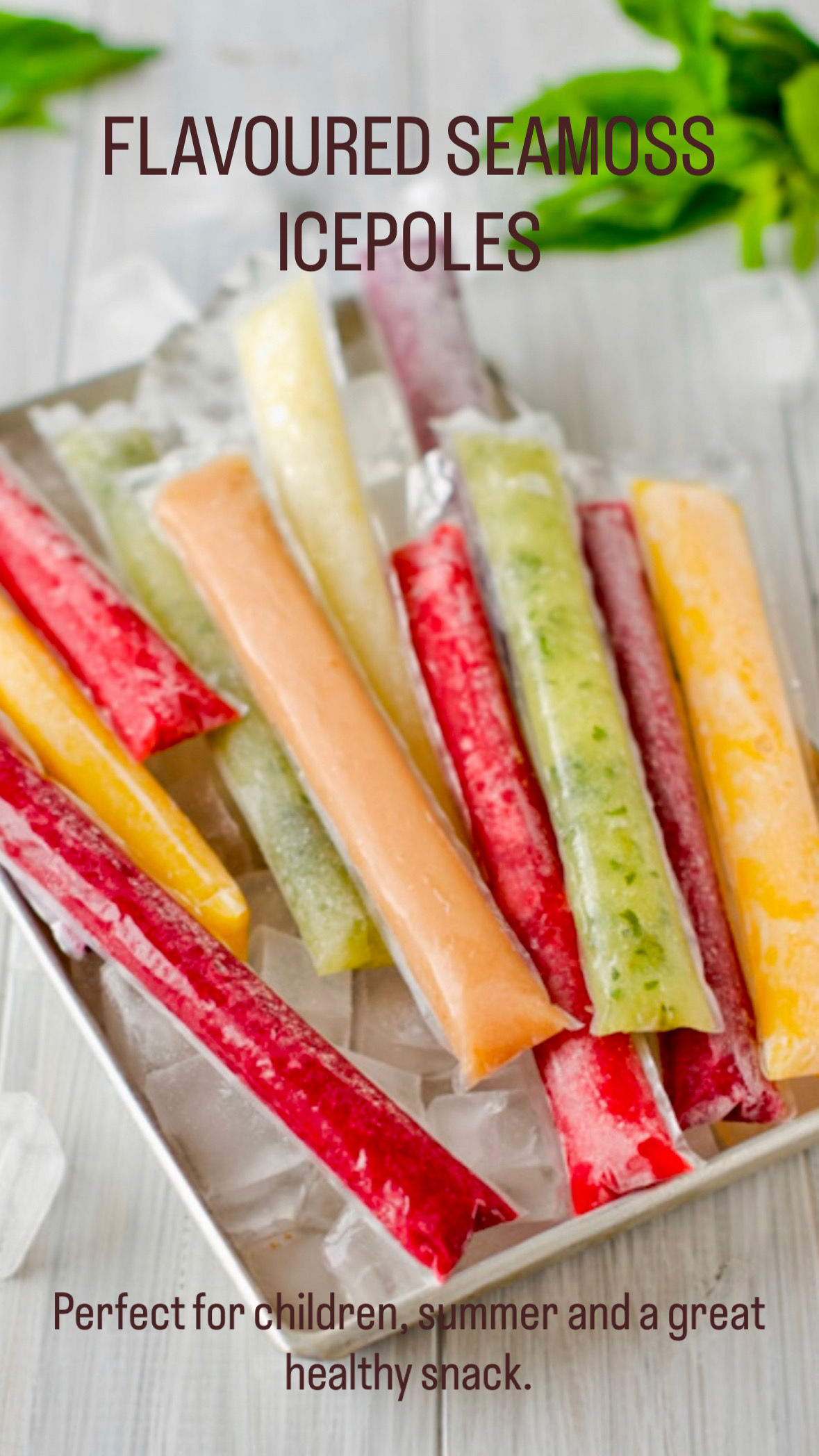 Flavored Seamoss infused ice-lollies