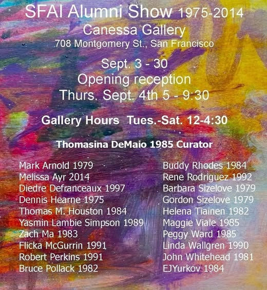 SFAI Alumni Show at Canessa Gallery in San Francisco in September 2025
