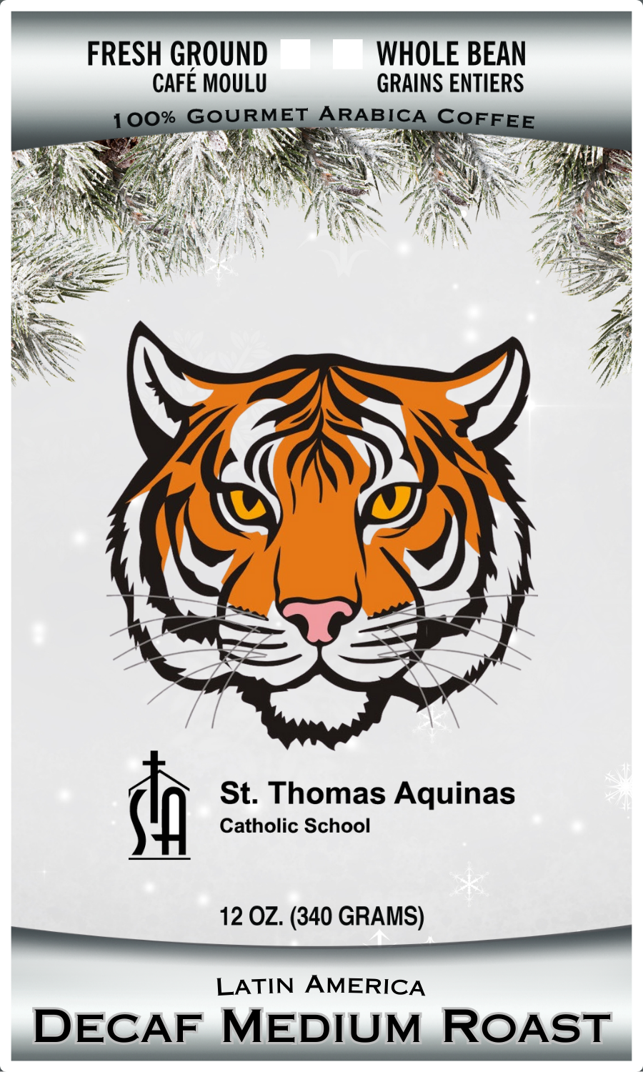 **Aquinas** DECAF Medium Roast - 340 Grams