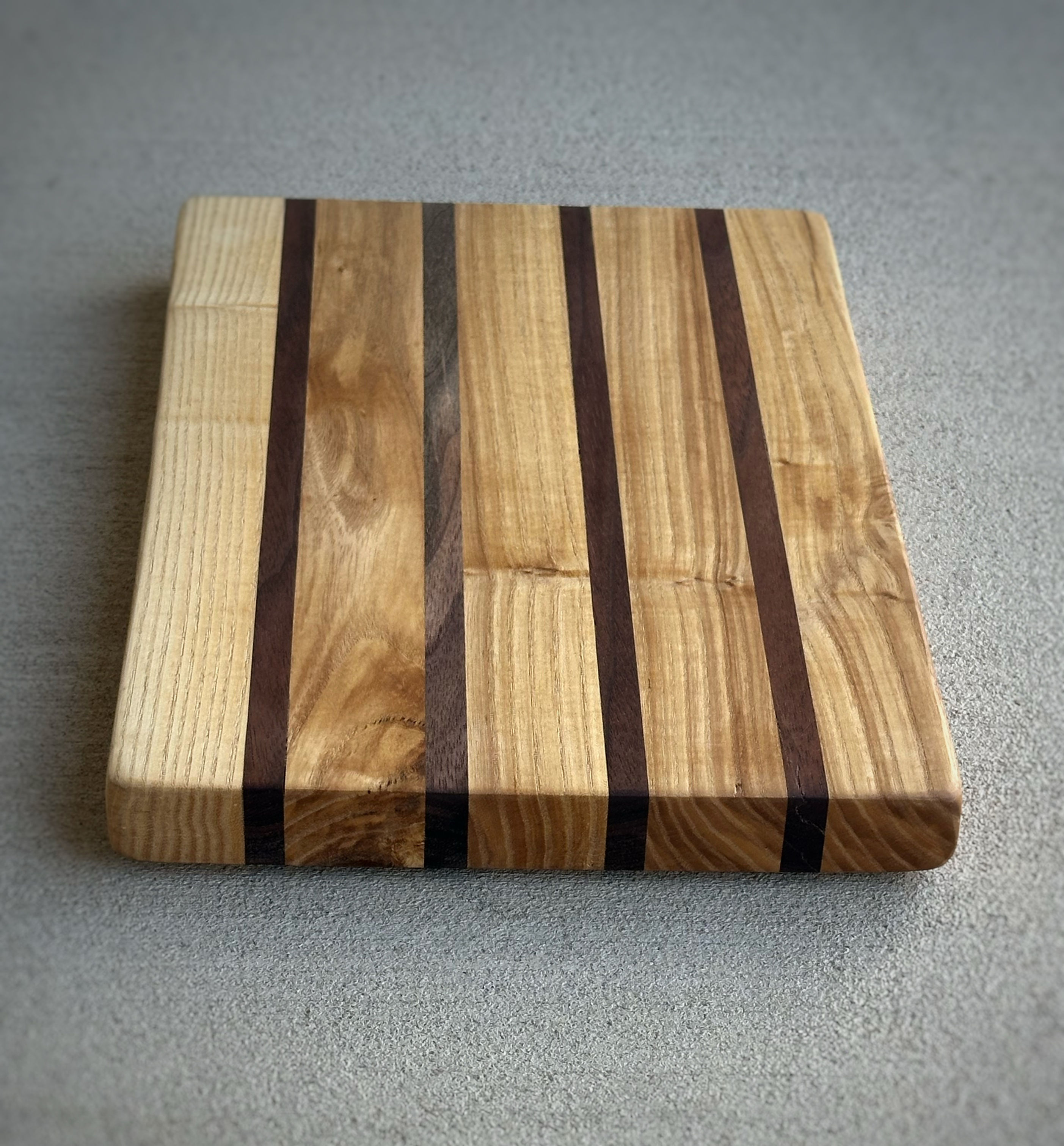 Ash & Black Walnut Strip Cutting Board