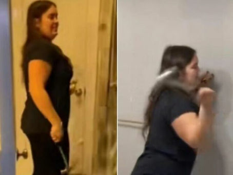 jovem quebra casa de namorado após fim da relação; veja o vídeo