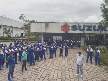 Trabalhadores da Suzuki paralisam fábrica do Polo Industrial de Manaus