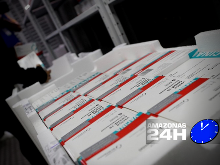 Amazonas recebe mais 88.250 doses de vacinas contra a Covid-19