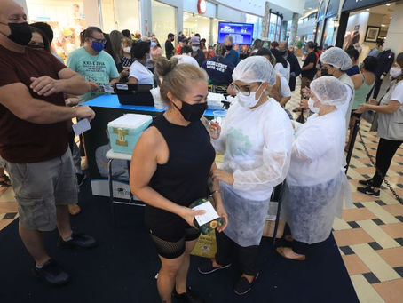 Vacina Amazonas: primeiro dia de campanha em shoppings mobiliza a população