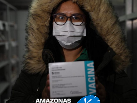 Governo do Amazonas recebe 64.700 novas doses de vacinas contra a Covid-19