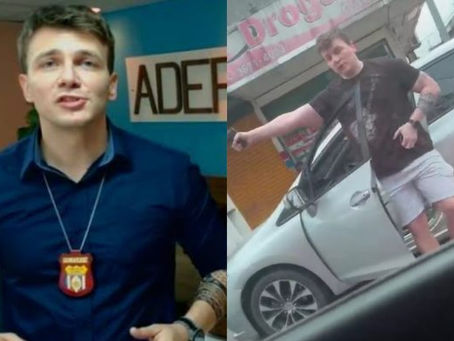 Em briga de trânsito, delegado aponta arma para taxista de Manaus; vídeo
