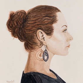 Earring Profile
Portrait painting