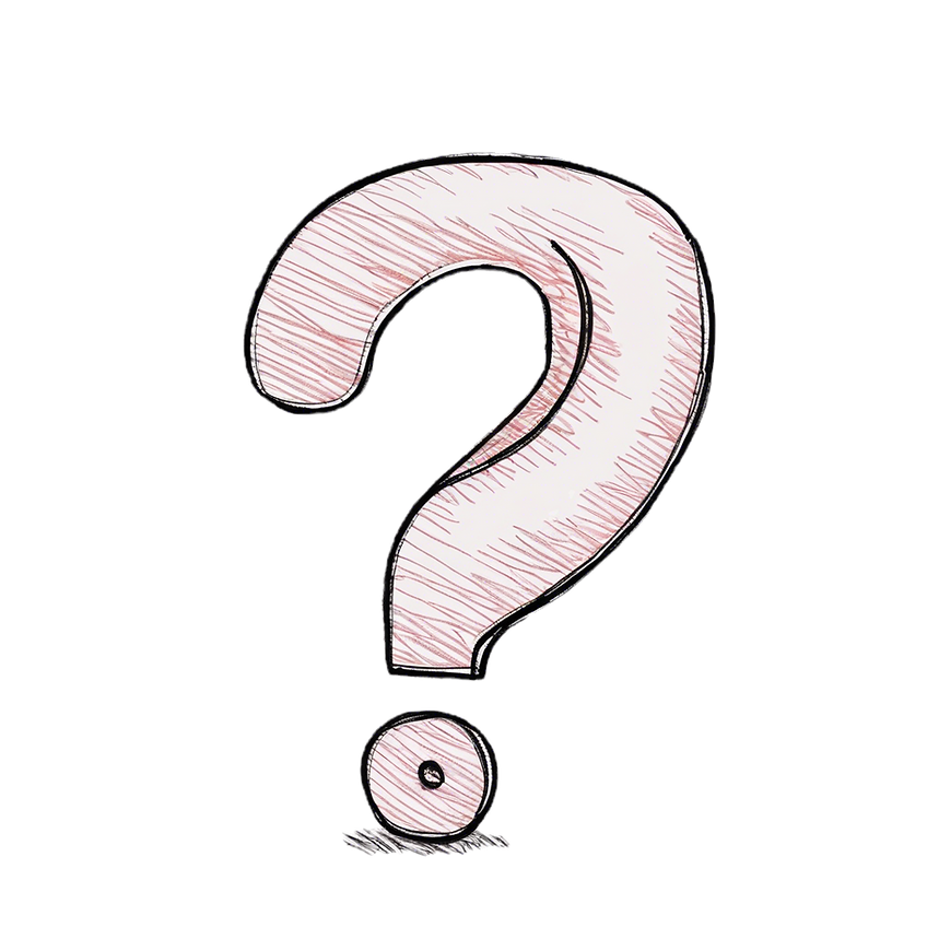 Question Mark drawn in crayon