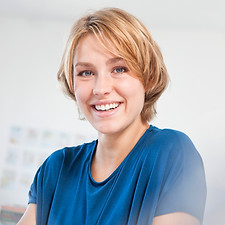 Woman with Blue Tshirt