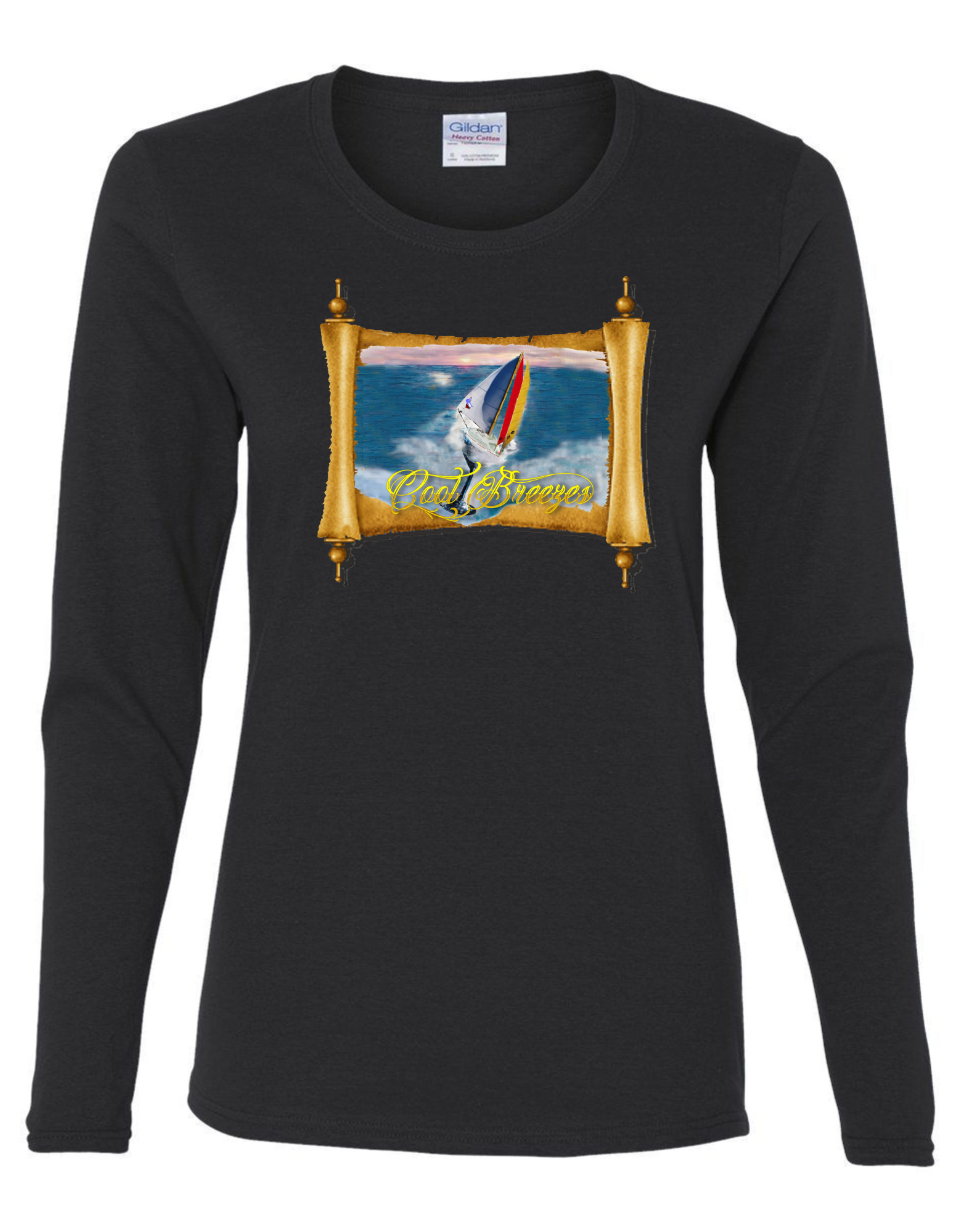 Women's Long Sleeve Tee - Treasure Map Design