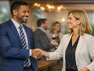 Man and woman shaking hands at a function.png