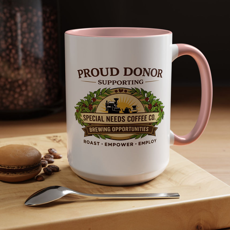 Thumbnail: Proud Donor Mug – Supporting Special Needs Coffee Co | 15oz Accent Mug
