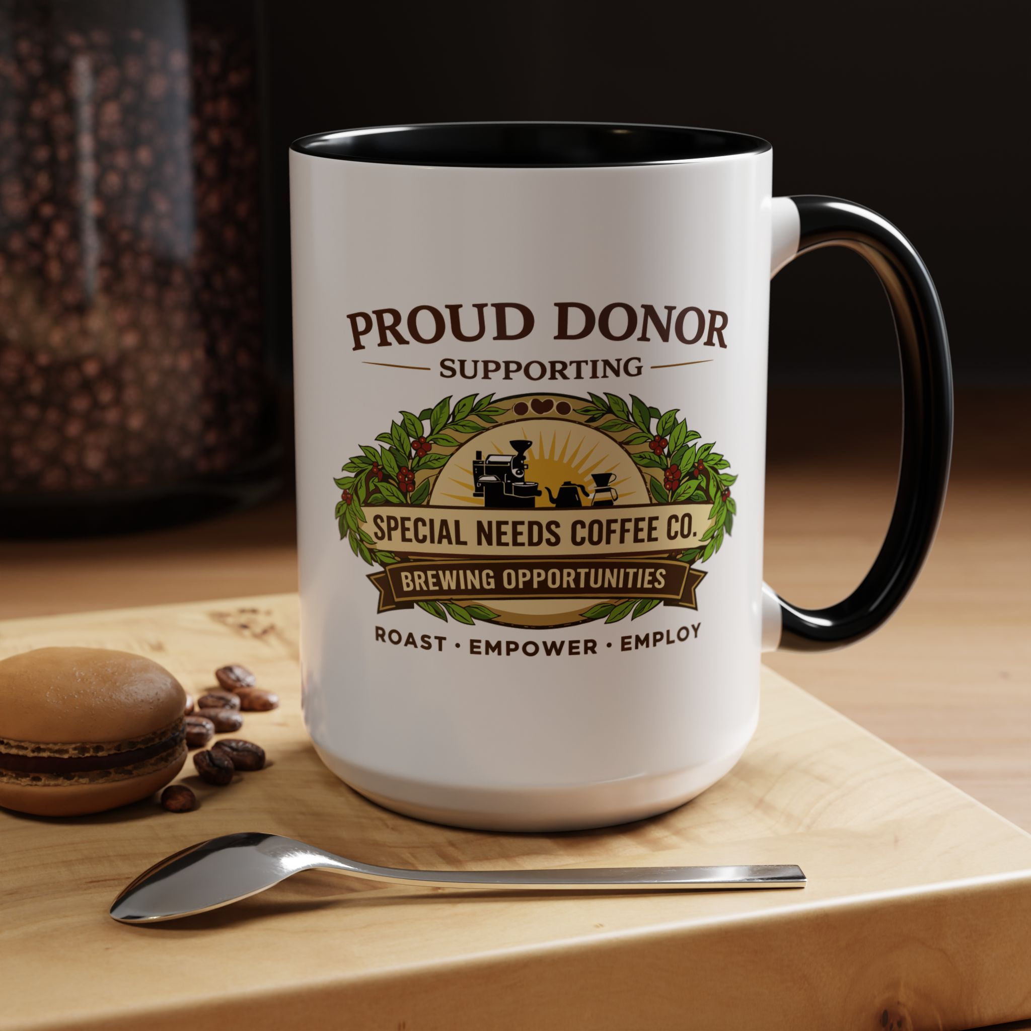 Proud Donor Mug – Supporting Special Needs Coffee Co | 15oz Accent Mug