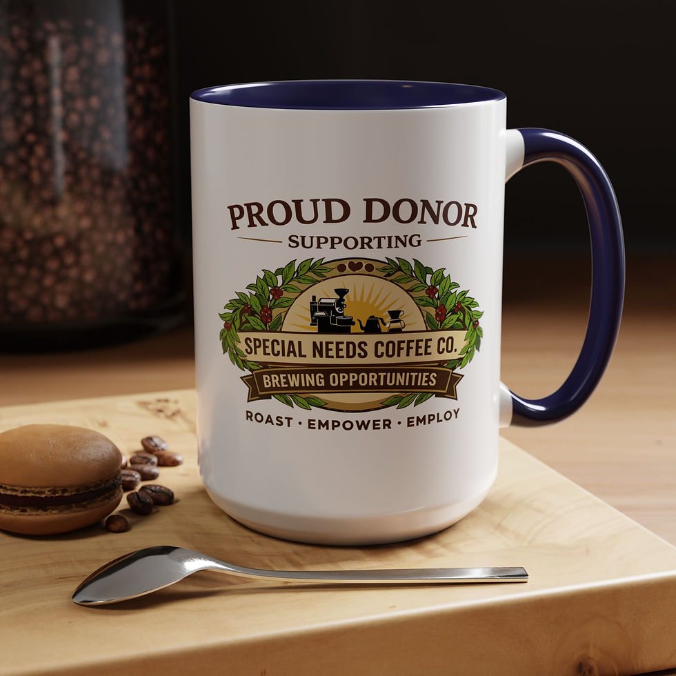 Thumbnail: Proud Donor Mug – Supporting Special Needs Coffee Co | 15oz Accent Mug