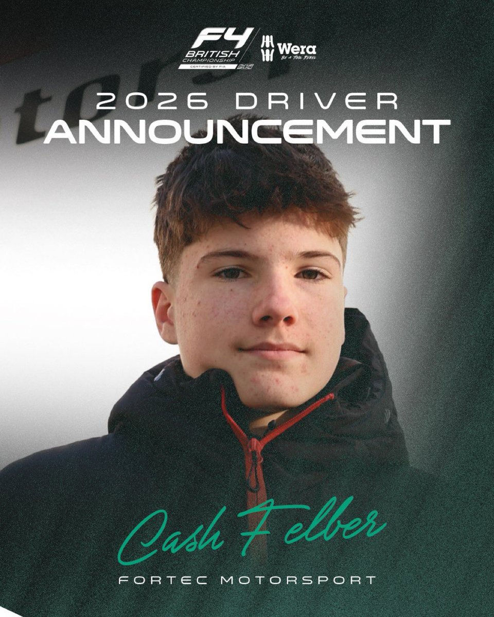 Cash's announcement in British F4