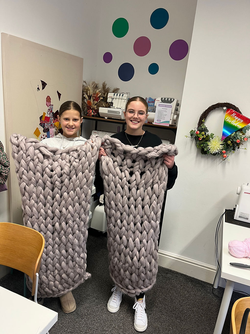 arm knitted blanket birthday party