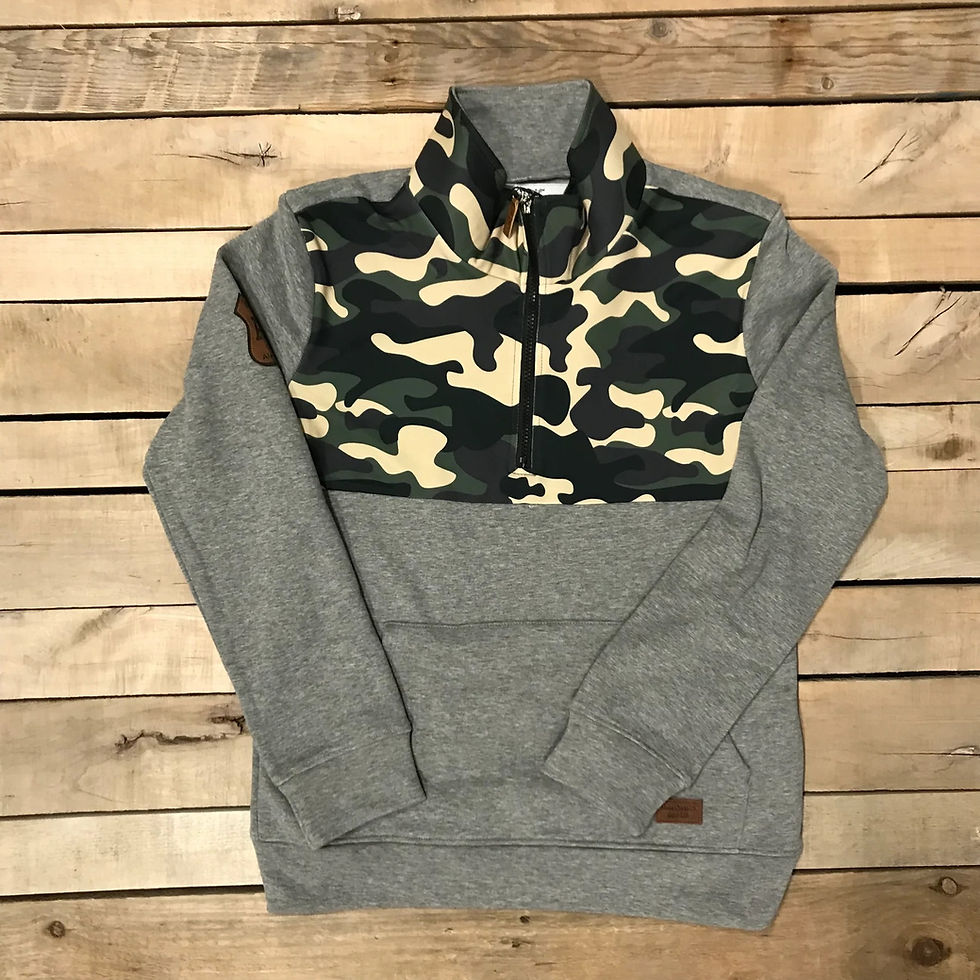 Thumbnail: Camo Quarter Zip Pullover