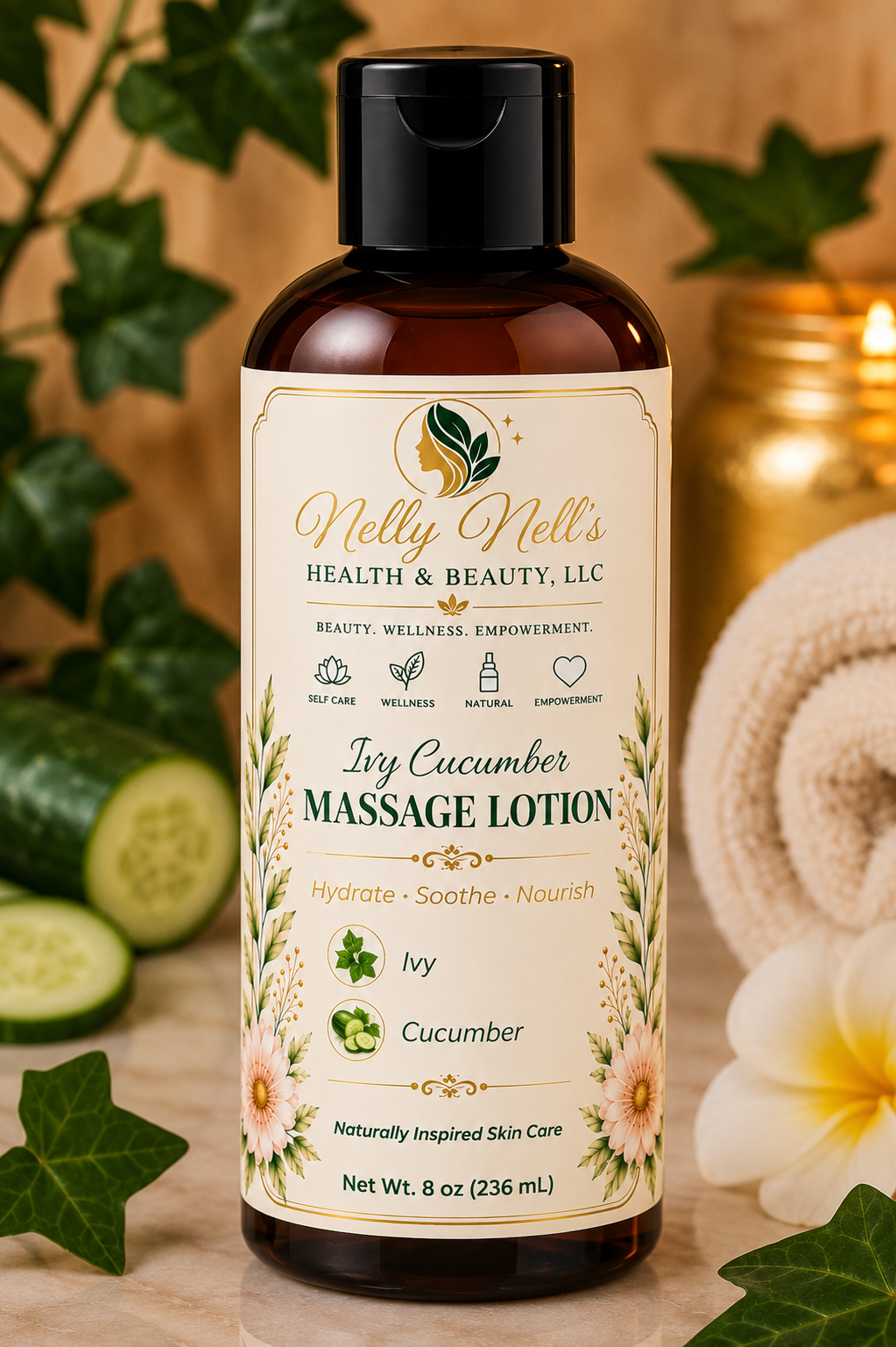 Nelly Nell's Ivy Cucumber Massage Lotion