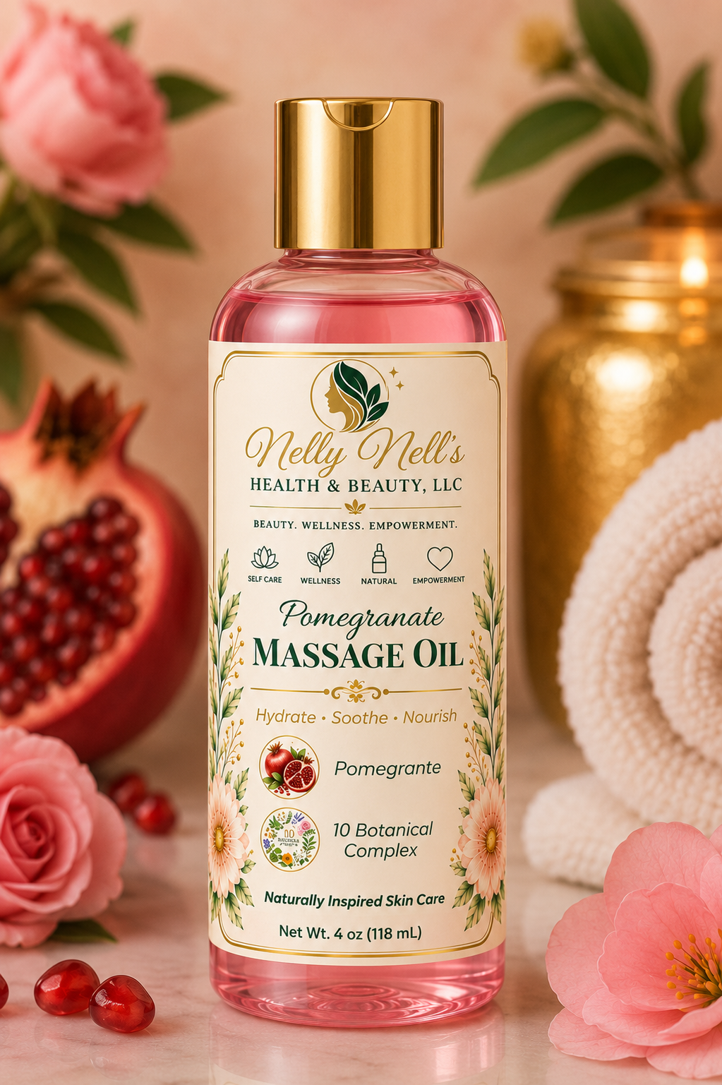 Nelly Nell's Pomegranate Massage Oil