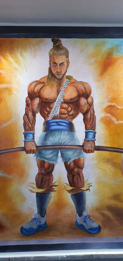 Part from gym painting