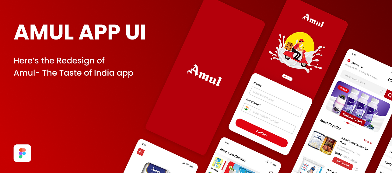 Amul app design My Portfolio