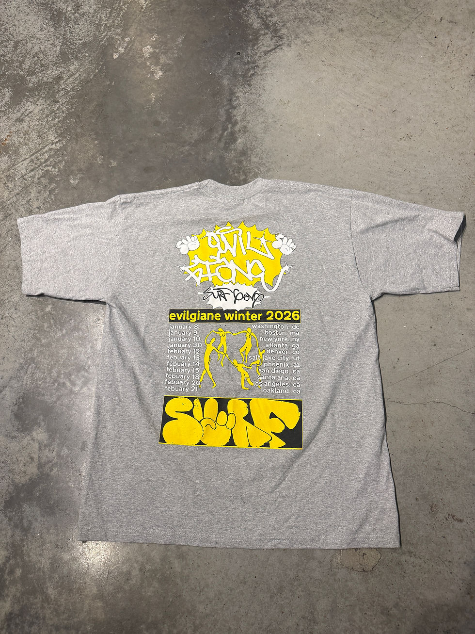 Thumbnail: Surf Gang x Evilgiane Tour tee XL