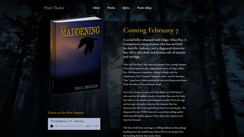 Website for The Maddening By Paul Thaler