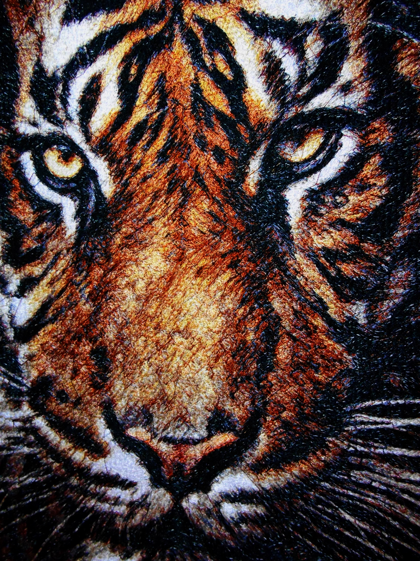 Embroidery Tiger Size A3