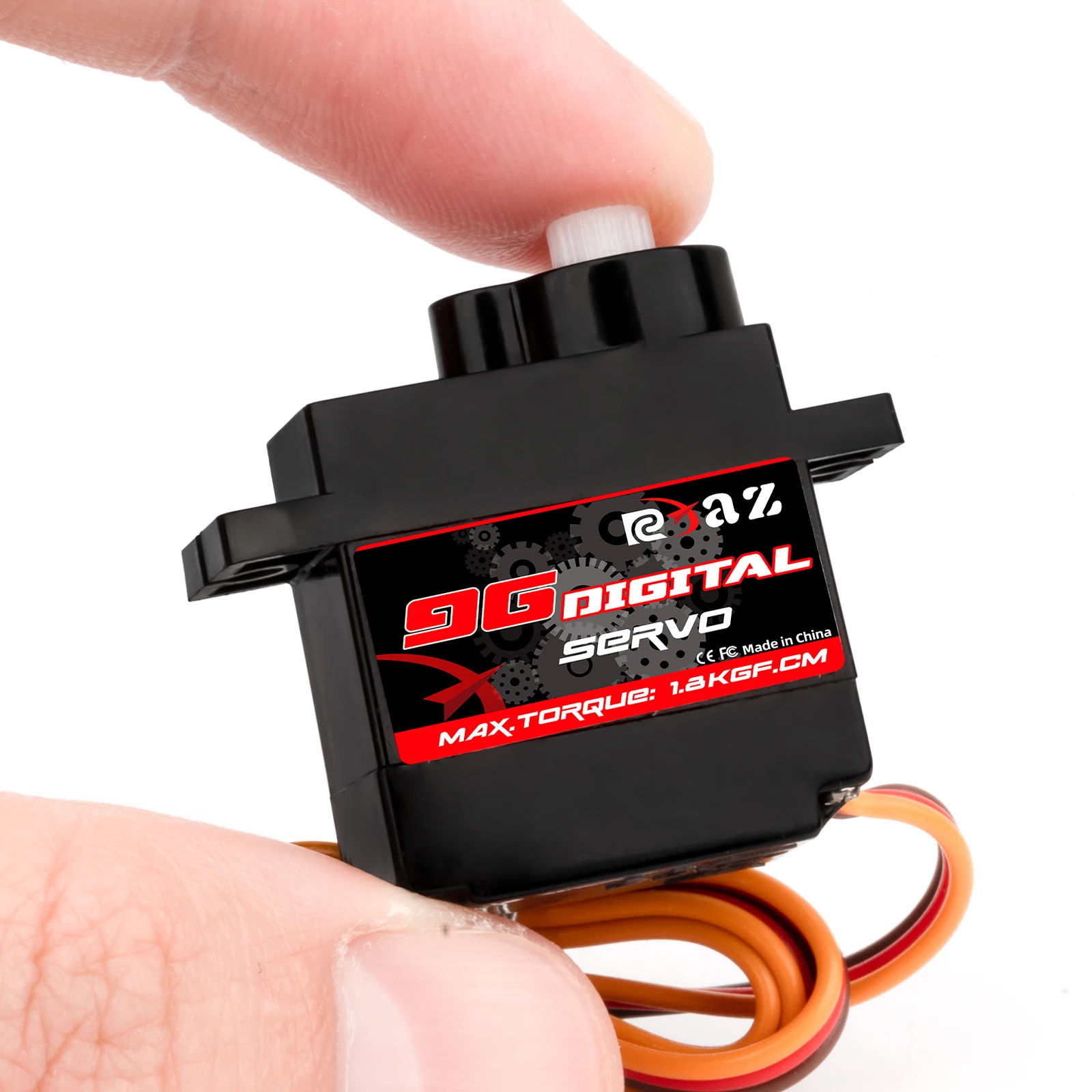 RCXAZ 9g Plastic/Iron/Copper Gear 1.6KG Digital Servo for RC Fixed-Wing Airplane