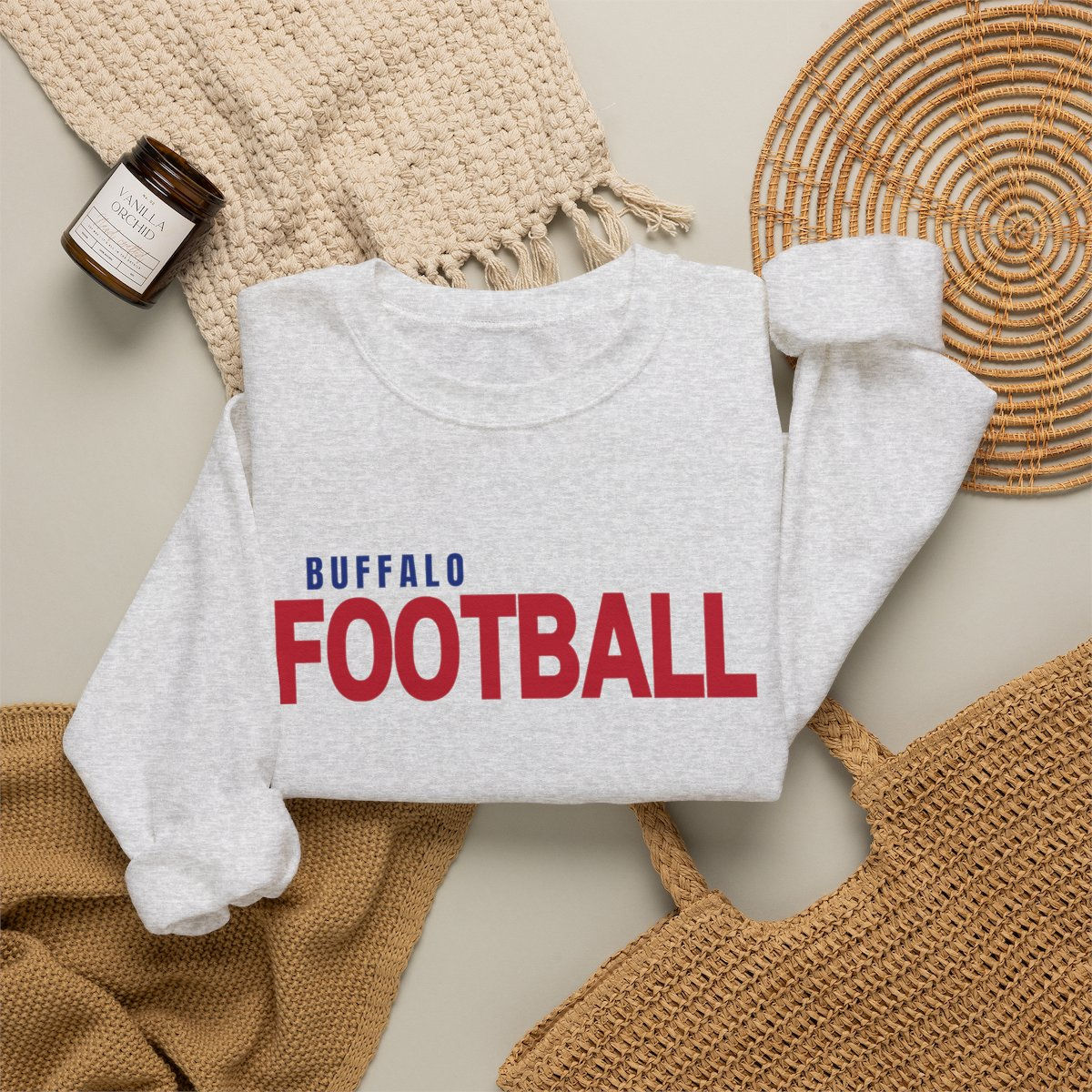 Buffalo Football Block Crewneck