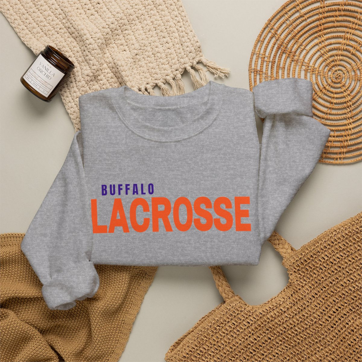 Buffalo Lacrosse Block Crewneck