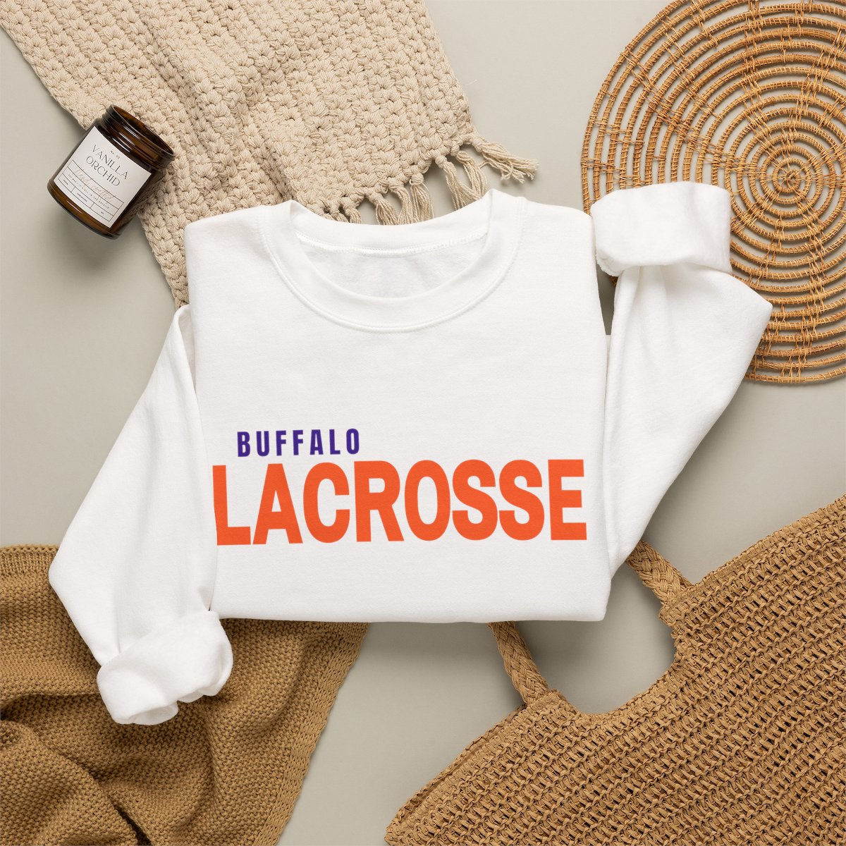 Buffalo Lacrosse Block Crewneck