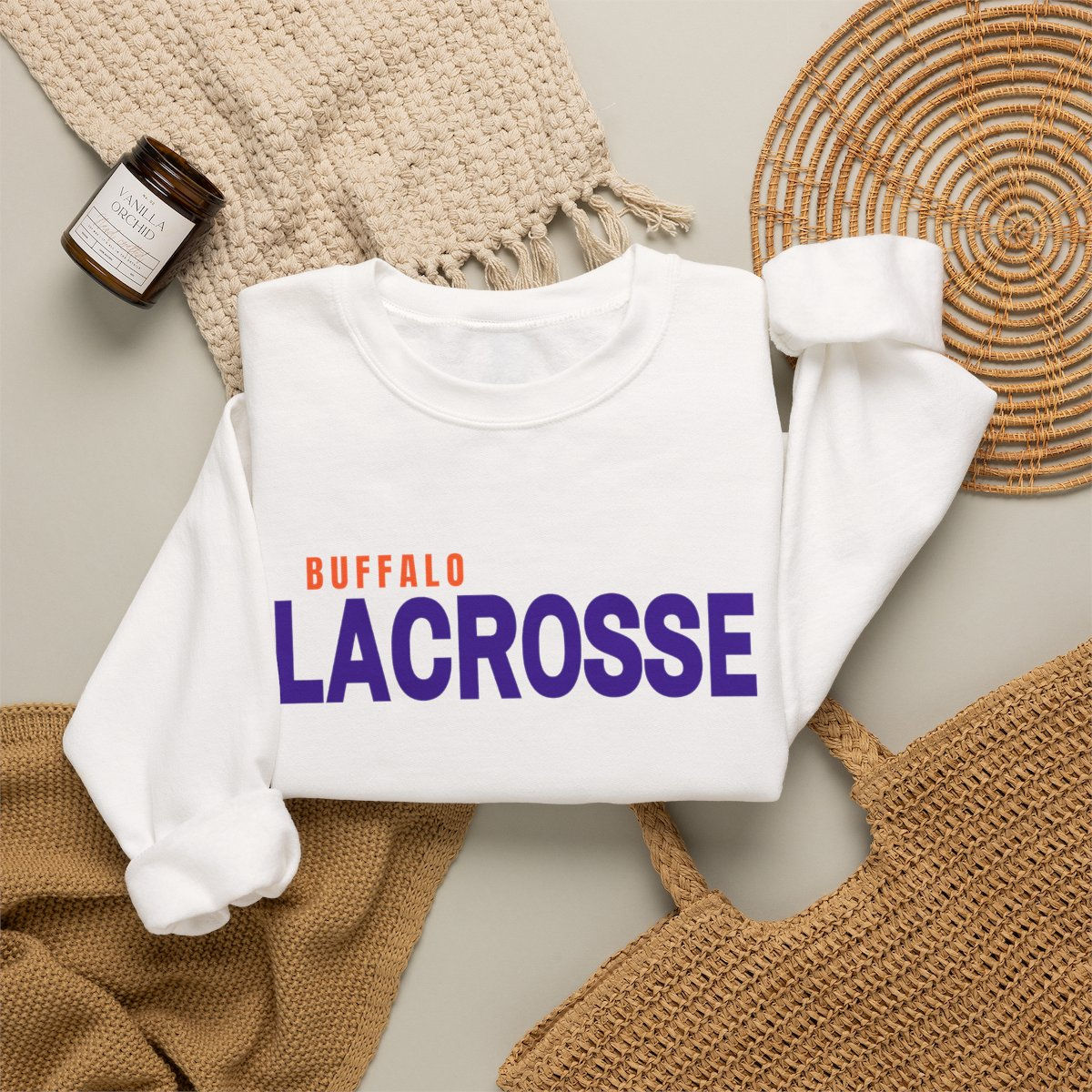 Buffalo Lacrosse Block Crewneck