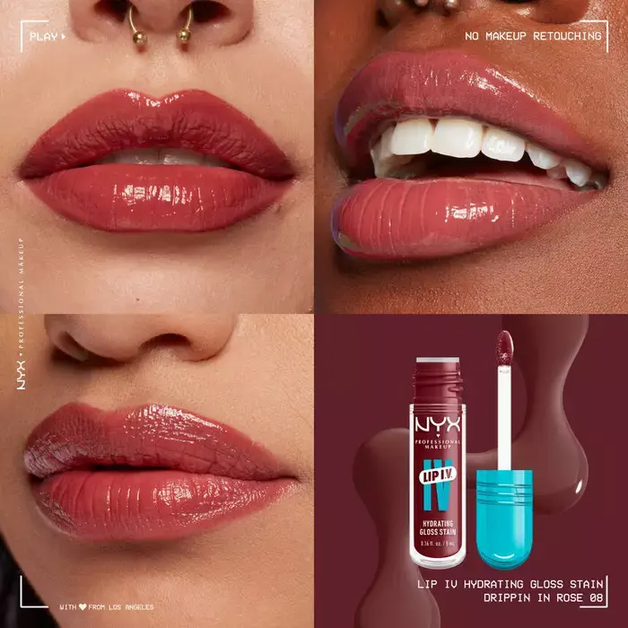 Miniatura: NYX  Lip I.V. Hydrating Lip Gloss Stain - varios tonos