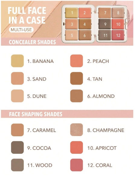 Miniatura: SheGlam All About Face Paleta de Rostro Multifuncion en Crema